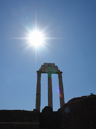 Foto Dioskurentempel mit Sonne - Rom