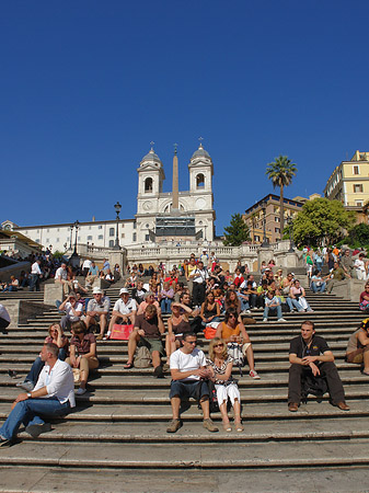 Treppe mit Kirche Foto 