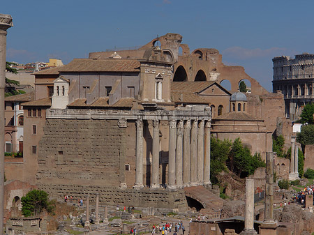 Tempel des Antoninus Pius und der Faustina Fotos