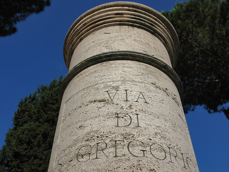 Foto Säule mit Straßennamen - Rom