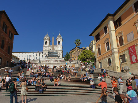 Foto Treppe mit Kirche - Rom