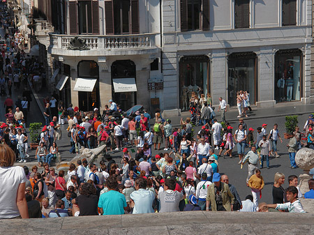 Foto Menschen an der Treppe